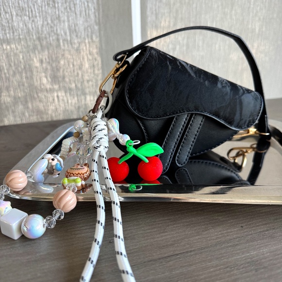 Mini Saddle Bag with custom purse charms - Picture 1 of 7